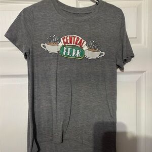FRIENDS Gray Tee with Central Perk Logo